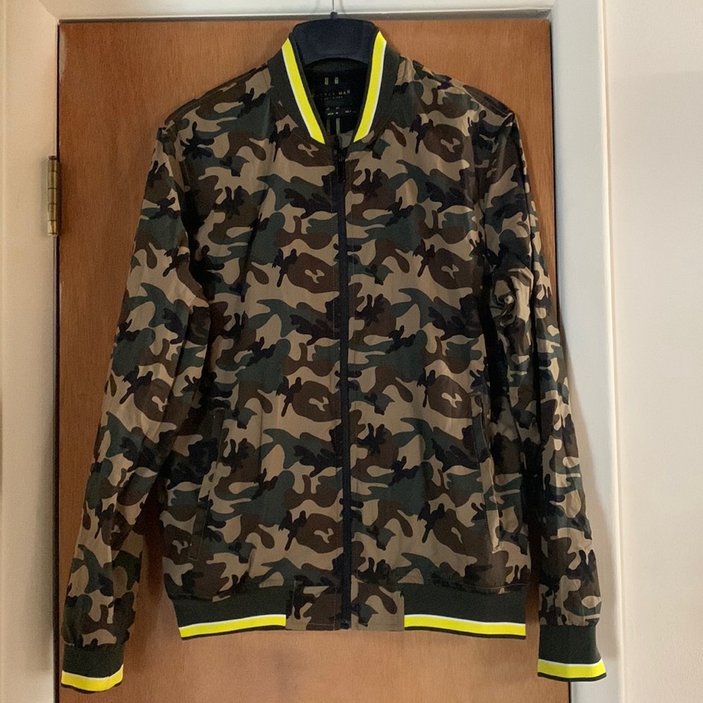 Cactus Camouflage Jacket with Yellow Accents
